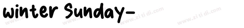 winter Sunday字体转换